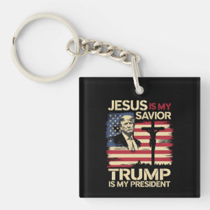 Jesus ist mein Erlöser Trump ist mein Präsident US Schlüsselanhänger