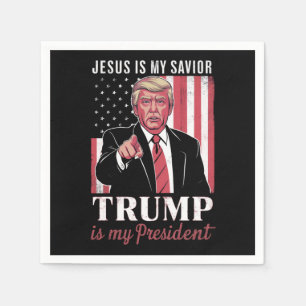 Jesus ist mein Erlöser Trump ist mein Präsident Wa Serviette
