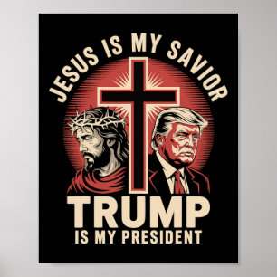 Jesus ist mein Erlöser Trump mein Präsident Biblis Poster