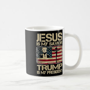 Jesus ist mein Erlöser Trump mein Präsident Christ Kaffeetasse