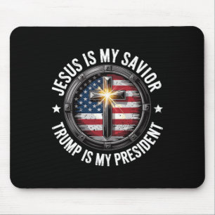 Jesus ist mein Erlöser Trump mein Präsident Christ Mousepad