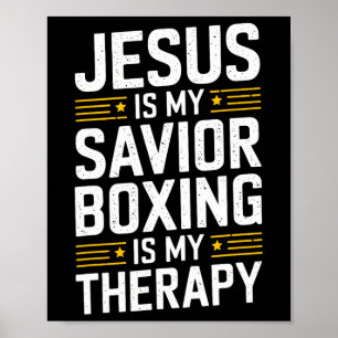 Jesus ist mein Erretter Boxen ist meine Therapie 1 Poster