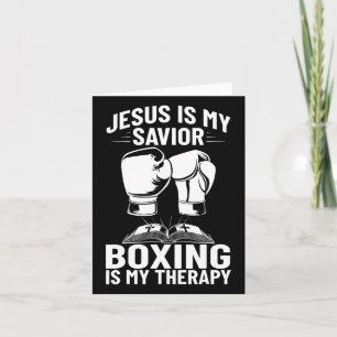 Jesus ist mein Erretter Boxen ist meine Therapie B Karte