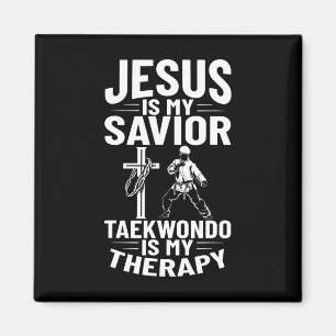 Jesus ist mein Erretter Christlich Karate Taekwond Magnet
