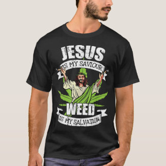Jesus ist mein Erretter Rauchen Unkraut Erlösung P T-Shirt