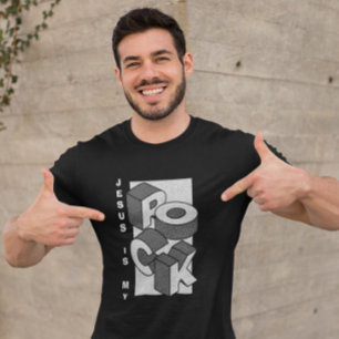 JESUS IST MEIN FELS Isometrisches Christliches T-S T-Shirt