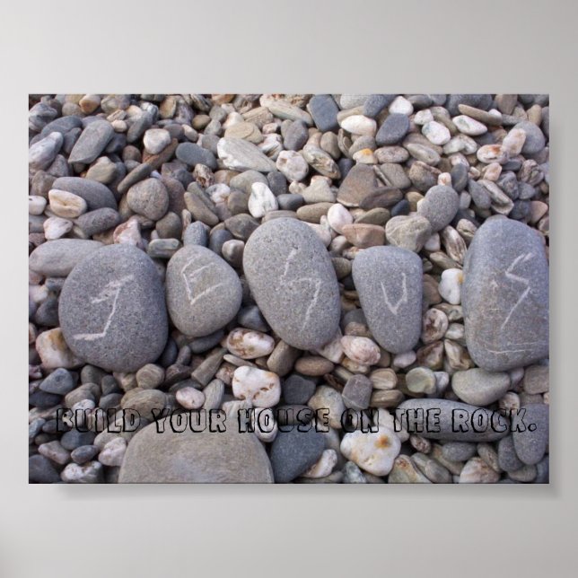 Jesus ist mein Felsen. Poster (Vorne)