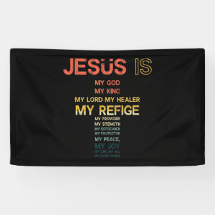 Jesus ist mein ganzes, alles, was mein Gott rettet Banner