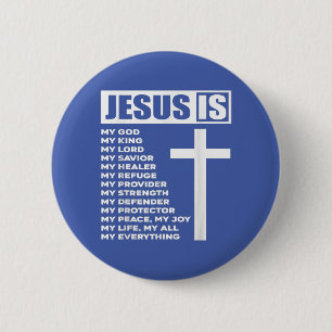 Jesus ist mein ganzes, alles, was mein Gott rettet Button