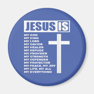 Jesus ist mein ganzes, alles, was mein Gott rettet Magnet