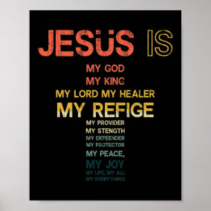 Jesus ist mein ganzes, alles, was mein Gott rettet Poster