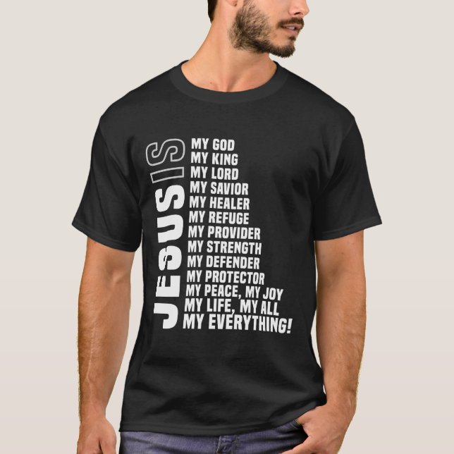 Jesus ist mein ganzes Ich, alles Mein Gott, mein H T-Shirt (Vorderseite)