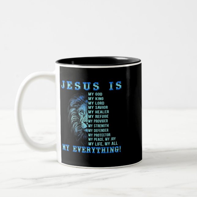 Jesus ist mein Gott, mein Herr, meine Erretterin,  Zweifarbige Tasse (Links)