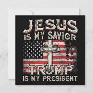Jesus Ist Mein Heiland Trump Ist Mein Präsident Am Einladung