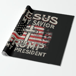 Jesus Ist Mein Heiland Trump Ist Mein Präsident Am Geschenkpapier