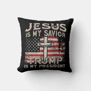 Jesus Ist Mein Heiland Trump Ist Mein Präsident Am Kissen