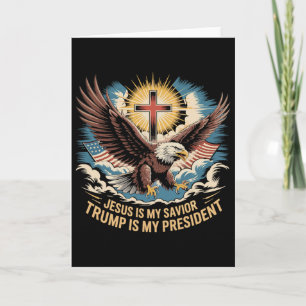 Jesus Ist Mein Heiland Trump Ist Mein Präsident Tr Karte