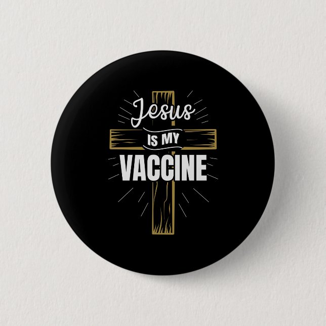 Jesus ist mein Impfstoff Christlicher Glaube Button (Vorderseite)