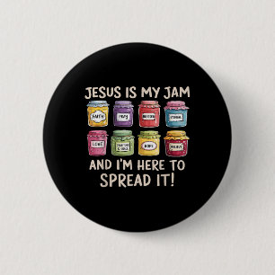 Jesus ist mein Jam und ich bin hier, um Christlich Button