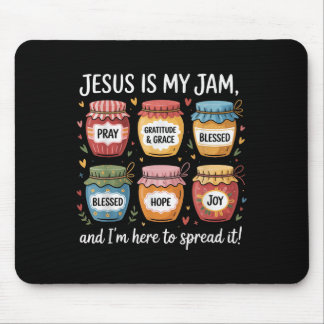 Jesus ist mein Jam und ich bin hier, um Christlich Mousepad