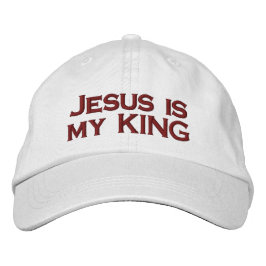 Jesus ist mein KÖNIG Bestickte Baseballkappe