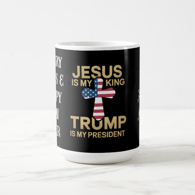 Jesus ist mein König, Trump ist mein Präsident. Kaffeetasse (Mittel)