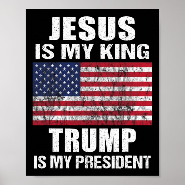 Jesus ist mein König Trump ist mein Präsident Poster (Vorne)