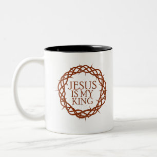 Jesus ist mein König Zweifarbige Tasse