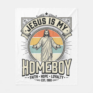 Jesus ist mein Kumpel Vintage religiöses Shirt Fleecedecke