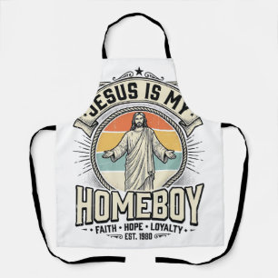 Jesus ist mein Kumpel Vintage religiöses Shirt Schürze