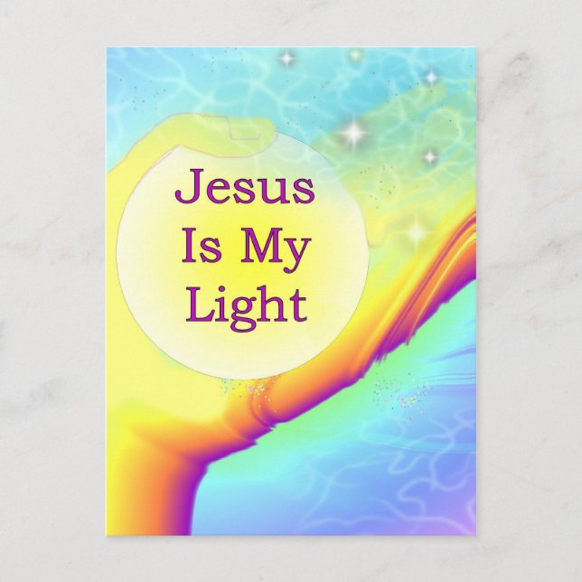 Jesus ist mein Licht Postkarte (Vorderseite)