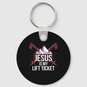 Jesus ist mein Lift Ticket Ski Kirche Skifahren Ch Schlüsselanhänger