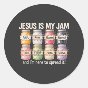 Jesus ist mein Marmelade - Faith & Fruchtspread-T- Runder Aufkleber