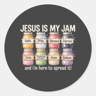 Jesus ist mein Marmelade - Faith & Fruchtspread-T- Runder Aufkleber