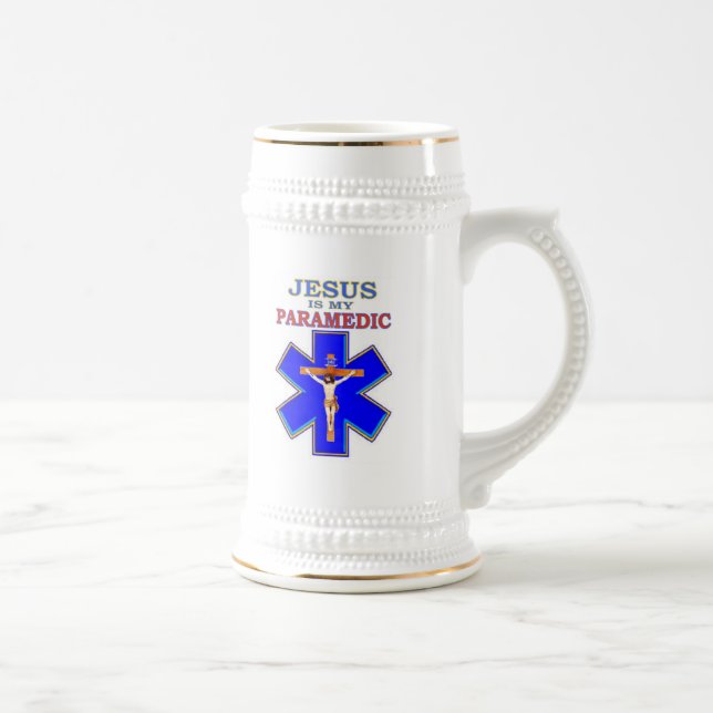 JESUS IST MEIN PARAMEDIC BIERGLAS (Rechts)