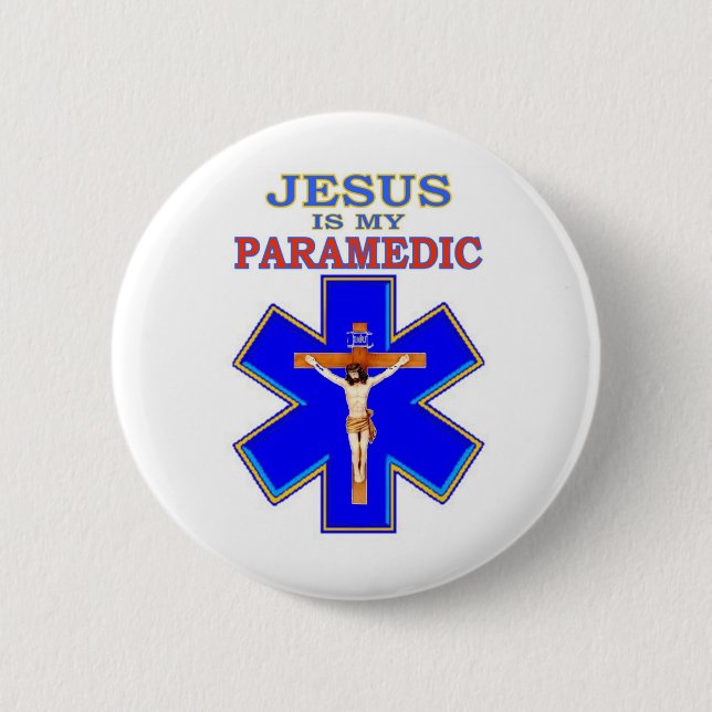 JESUS IST MEIN PARAMEDIC BUTTON (Vorderseite)