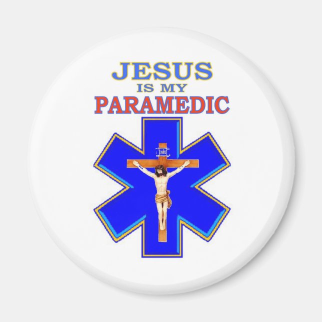 JESUS IST MEIN PARAMEDIC MAGNET (Vorne)