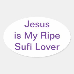 Jesus ist mein reifer Sufi-Liebhaber Hankamer Artj Ovaler Aufkleber
