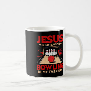 Jesus ist mein Retter Bowling ist meine Therapie V Kaffeetasse