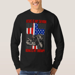 Jesus ist mein Retter Reiten ist meine Therapie T-Shirt