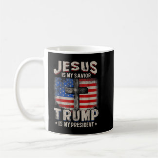 Jesus ist mein Retter, Trump.Is.My Präsident Squar Kaffeetasse
