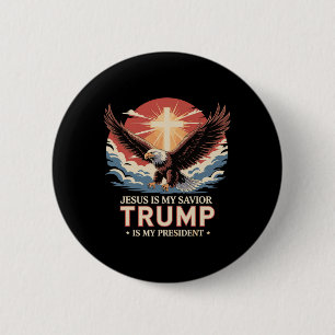 Jesus ist mein Retter Trump ist mein biblischer Pr Button