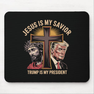 Jesus ist mein Retter Trump ist mein biblischer Pr Mousepad