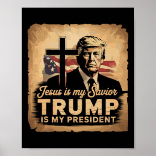 Jesus ist mein Retter Trump ist mein biblischer Pr Poster