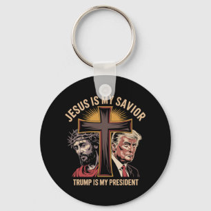Jesus ist mein Retter Trump ist mein biblischer Pr Schlüsselanhänger