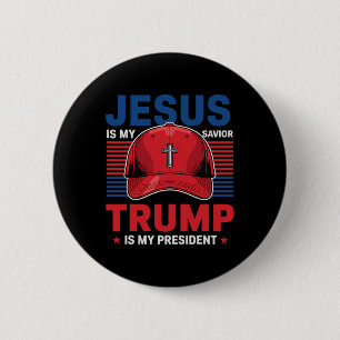 Jesus ist mein Retter Trump ist mein Christlicher  Button