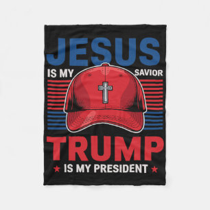 Jesus ist mein Retter Trump ist mein Christlicher Fleecedecke