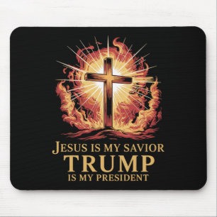 Jesus ist mein Retter Trump ist mein Christlicher  Mousepad
