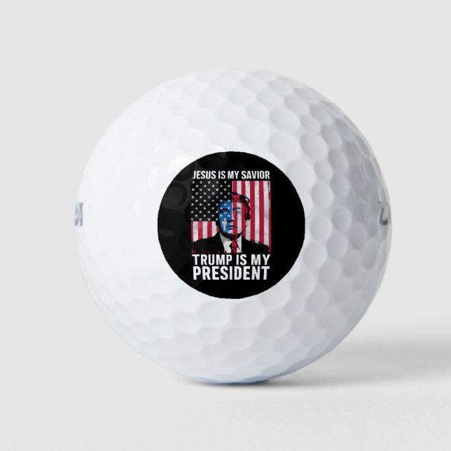 Jesus ist mein Retter Trump ist mein Präsident 202 Golfball (Vorderseite)