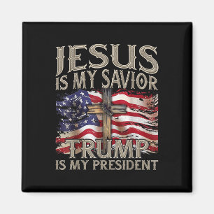 Jesus ist mein Retter Trump ist mein Präsident 202 Magnet